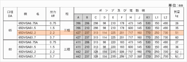 荏原(エバラ)65DVSA62.2
