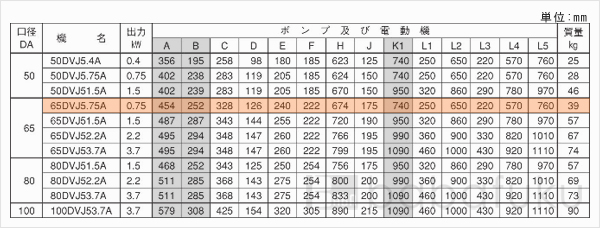 荏原(エバラ)65DVJ5.75A