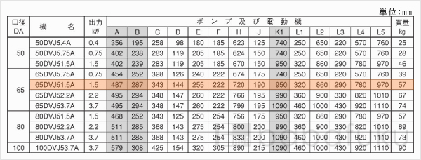 荏原(エバラ)65DVJ51.5A